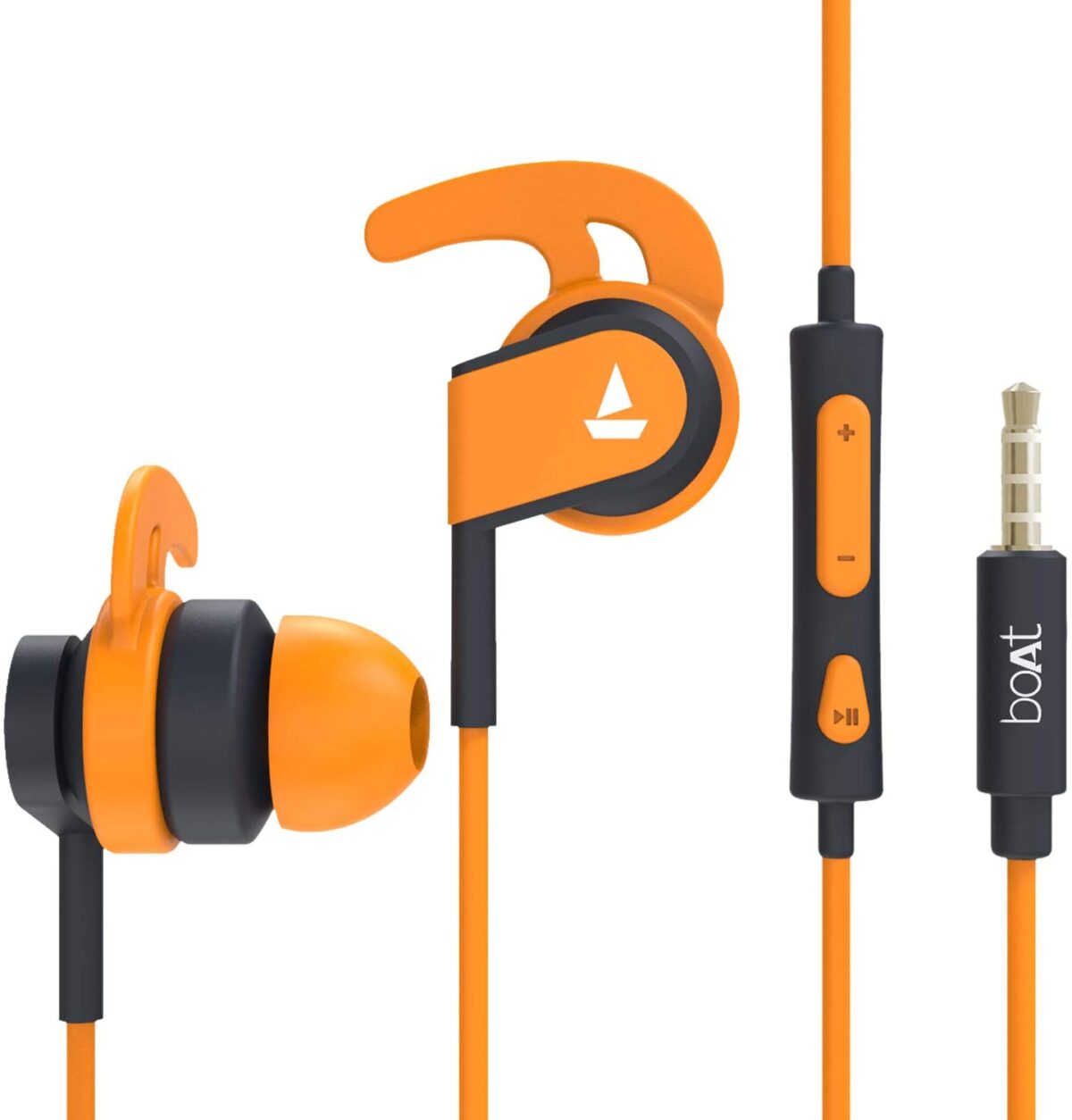boAt Bassheads 242 in Ear Wired Earphones Molten Orange AM Digital